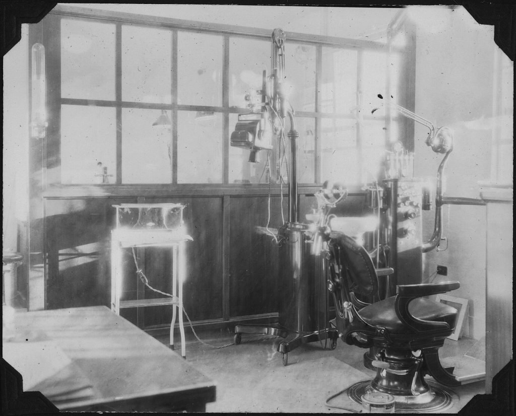 Dental office with patient chair